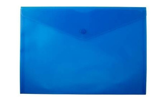 Папка с кнопкой А4 "Workmate" синяя 180мкм  15-8822