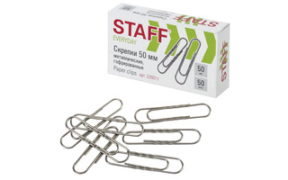 Скрепки 50мм  50шт "Staff.Everyday" гофрированные 220011