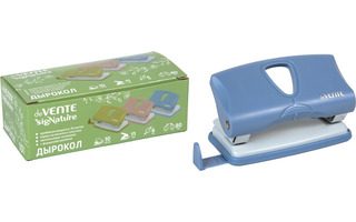 Дырокол  10л "deVente.sigNature" сумеречный/синий пластик с линейкой 4020509