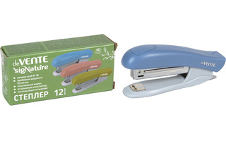 Степлер №10 12л "deVente.sigNature" пластик сумеречно/синий 4142511