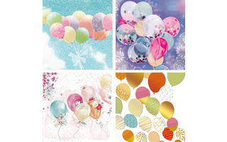 Сумка подарочная 26*32 "deVente.Balloons in the sky" плотная ассорти 9041243