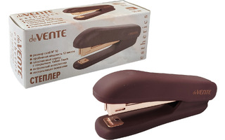 Степлер №10 12л "deVente.Esthetics" пластик бургунди 4142519