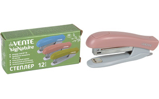 Степлер №10 12л "deVente.sigNature" пластик пудрово/розовый 4142512