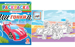 Раскраска "Гонки" А4 16стр РКСБ-737 аЛИСа