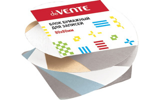 Блок для записи  8*8*5 цветной спираль проклееный deVente 2012405