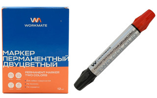 Маркер двухсторонний "Workmate.Двухцветный" черный/красный 1,5-3мм 15-4841