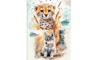 Альбом для рисования 40л "Милые животные" гребень 40-7883 ПрофПресс