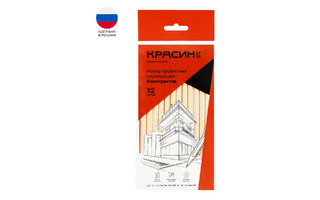 Набор ч/гр карандашей 12шт "Красин "Конструктор" 2Н-2В С-350 346233