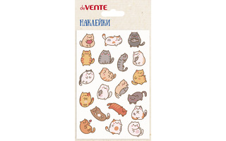 Наклейки объемные "deVente.Упитаный кот" 10*15см ПВХ 8002457