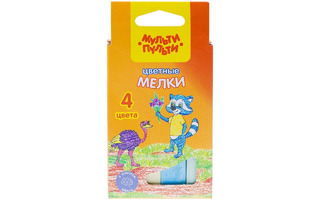 Мел цветной набор  4цв "Мульти-Пульти.Енот в Австралии" ЦМ_11128