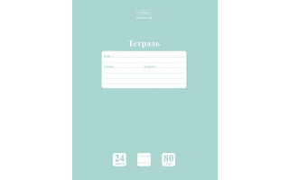 Тетрадь 24л "Ньютон.Зеленый нефрит" линия 80гр/кв.м 24Т5А2_05059 089677 (3037) Hatber