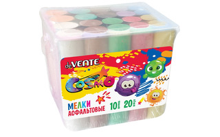 Мел цветной набор 10цв 20шт "deVENTE.Cosmo" 8078509 асфальтные в ведре