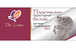 Пластилин скульптурный 0,5кг "Луч" белый 34С2244-08
