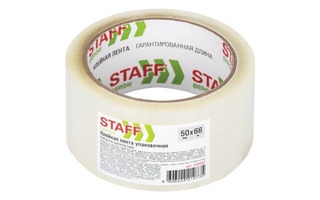 Клейкая упак.лента 50*66 (40мкм) прозрачная STAFF EVERYDAY 440082