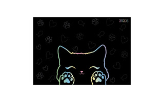 Клеенка для труда "Кокос.Кошачьи лапки" 50*70см 140мкм ПВХ 260586 (4195)
