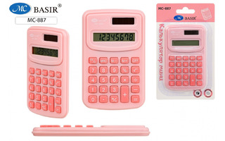 Калькулятор Basir 8 разряд 97х60мм розовый МС-887/роз/ (6212)