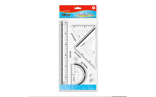 Набор линеек "KEYROAD" (линейка 30см,2угольника,транспортир) KR972988