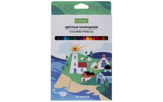 Карандаши 18 цв "Цветогорск" трехгранные CS_095329 Hatber