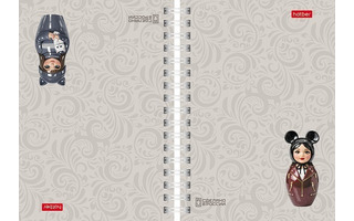 Записная книжка А6  80л "Матрешки" двойная тв.обл гребень 80ЗКтд6В1гр_36747 096664 Hatber