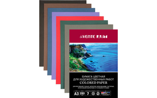 Папка для художестенных работ А3 7л 7цв "deVente.ART" 280г/м² в пакете 2135406