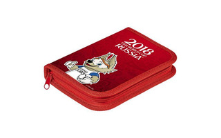 Пенал 1 отд "ЧМ по футболу 2018.Талисман" красн 195*129 с откидной планкой Hatber NPn_25220