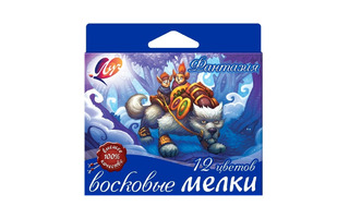 Восковые мелки 12цв "Фантазия" масляные 25С 1520-08 Луч