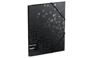 Папка на резинке "Berlingo.Triangle Black" А4 600мкм черная FB4_A4399