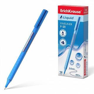 Ручка капиллярная "Erich Krause.Liquid F-20" 0,4мм синяя 47969
