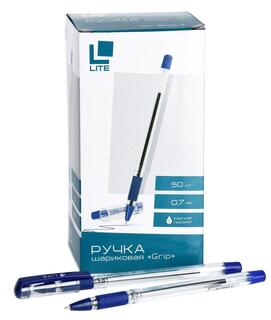Ручка шариковая  "Lite Grip" синяя 0,7мм резин.грип BPGGL-B