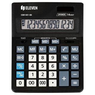 Калькулятор Eleven Business Line 14 разряд 155х205мм CDB1401-BK двойн.питание
