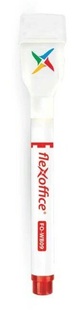Маркер  "FLEXOFFICE" FO-WB09 RED с губкой для белых досок красный 1-2,5мм