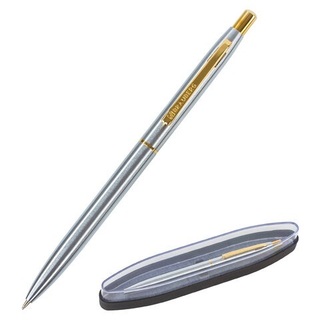 Ручка подарочная "Brauberg.Brioso" корпус серебро/золото 0,5мм автомат 143463