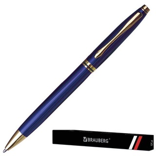 Ручка подарочная "Brauberg.De Luxe Blue" корпус синий 0,7мм поворотн 141412