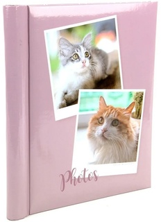 Фотоальбом  20л "Фото кошек.Розовый" магнитный 91492