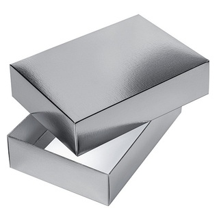 Коробка подарочная "Metallik Серебро" прямоугольник 25*18*6,5см Ккс_03426 082216 Hatber