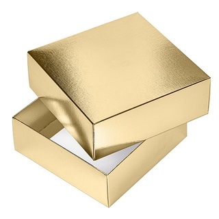Коробка подарочная "Metallik Золото" квадрат 18*18*6,5см Ккс_03424 082226 Hatber