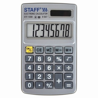 Калькулятор STAFF  8 разряд 103х62мм STF-1008 250115