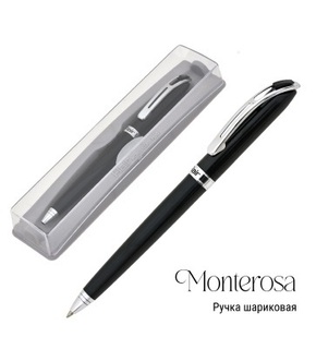 Ручка подарочная "Flair.Monterorosa" синяя 0,8мм корпус черный F-1001+футляр