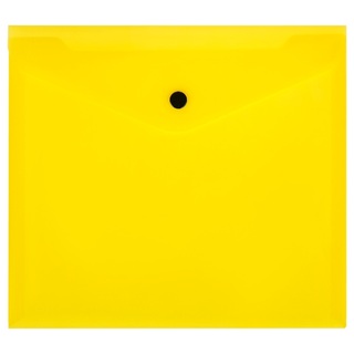 Папка с кнопкой А5 "СТАММ" 240*215 мм желтая 150мкм ММ-30694