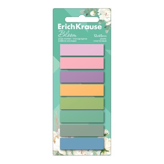 Набор стикеров "ErichKrause Pastel Bloom" 61560 пастель (8цв*20шт 45*12) пластик